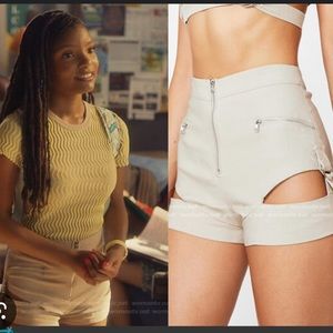 Sand/Beige Tiger Mist Cut Out shorts